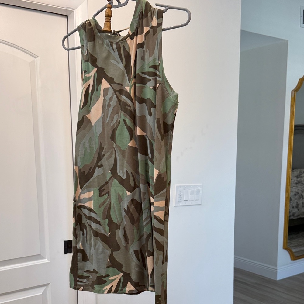 Sanctuary Green and Beige Patterned Dress
